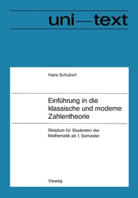 Abbildung von: Einführung in die klassische und moderne Zahlentheorie - Vieweg+Teubner Verlag