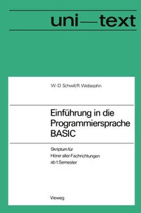 Enlarge image Cover: Einführung in die Programmiersprache BASIC - Vieweg+Teubner Verlag