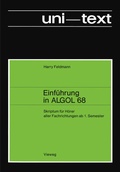 Cover: Einf&uuml;hrung in ALGOL 68 - Vieweg+Teubner Verlag