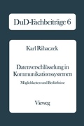 Cover: Datenverschl&uuml;sselung in Kommunikationssystemen - Vieweg+Teubner Verlag