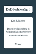 Cover: Datenverschl&uuml;sselung in Kommunikationssystemen - Vieweg+Teubner Verlag
