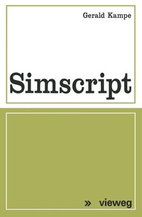 Enlarge image Cover: Simscript - Vieweg+Teubner Verlag