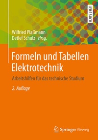 Enlarge image Cover: Formeln und Tabellen Elektrotechnik - Springer Vieweg