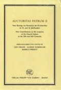 Cover: Auctoritas Patrum II - Vandenhoeck & Ruprecht