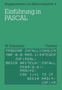 Abbildung von: Einführung in PASCAL - Vieweg+Teubner Verlag