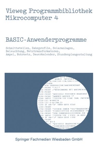 Enlarge image Cover: BASIC-Anwenderprogramme - Vieweg+Teubner Verlag
