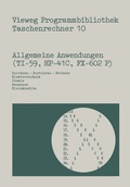 Cover: Allgemeine Anwendungen (TI-59, HP-41 C, FX-602 P) - Vieweg+Teubner Verlag