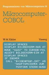 Enlarge image Cover: Mikrocomputer-COBOL - Vieweg+Teubner Verlag