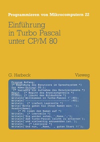 Abbildung von: Einführung in Turbo Pascal unter CP/M 80 - Vieweg+Teubner Verlag