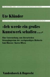 Abbildung von: »Ich werde ein großes Kunstwerk schaffen...« - Vandenhoeck & Ruprecht