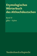 Cover: Etymologisches W&ouml;rterbuch des Althochdeutschen, Band 4 - Vandenhoeck & Ruprecht