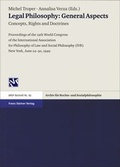 Cover: Legal Philosophy - General Aspects. Vol. 1: Concepts, Rights and Doctrines - Franz Steiner Verlag