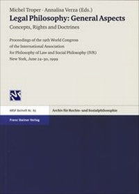 Enlarge image Cover: Legal Philosophy - General Aspects. Vol. 1: Concepts, Rights and Doctrines - Franz Steiner Verlag