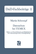 Cover: Datenschutz bei TEMEX - Vieweg+Teubner Verlag