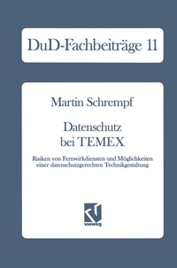 Enlarge image Cover: Datenschutz bei TEMEX - Vieweg+Teubner Verlag