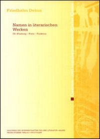 Abbildung von: Namen in literarischen Werken - Franz Steiner Verlag