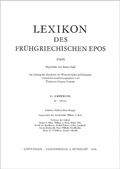 Cover: Lexikon des fr&uuml;hgriechischen Epos Lfg. 21 - Vandenhoeck & Ruprecht