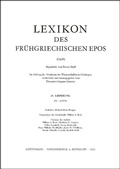 Cover: Lexikon des fr&uuml;hgriechischen Epos Lfg. 24 - Vandenhoeck & Ruprecht