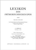 Cover: Lexikon des fr&uuml;hgriechischen Epos Lfg. 23 - Vandenhoeck & Ruprecht