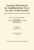 Cover: Sanskrit-W&ouml;rterbuch der buddhistischen Texte aus den Turfan-Funden. Lieferung 22 - Vandenhoeck & Ruprecht