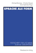 Cover: Sprache als Form - Vandenhoeck & Ruprecht