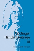 Cover: G&ouml;ttinger H&auml;ndel-Beitr&auml;ge, Band 11 - Vandenhoeck & Ruprecht