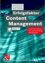 Cover: Erfolgsfaktor Content Management - Vieweg+Teubner Verlag