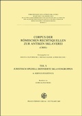 Cover: Corpus der r&ouml;mischen Rechtsquellen zur antiken Sklaverei (CRRS) - Franz Steiner Verlag