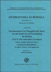 Abbildung von: Gewässernamen im Flussgebiet der Narew von der Quelle bis zur Einmündung der Biebrza - Franz Steiner Verlag