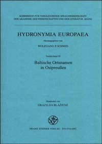 Abbildung von: Baltische Ortsnamen in Ostpreußen - Franz Steiner Verlag