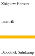 Cover: Inschrift - Suhrkamp