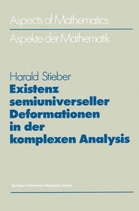 Abbildung von: Existenz semiuniverseller Deformationen in der komplexen Analysis - Vieweg+Teubner Verlag