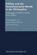 Cover: Dilthey und die hermeneutische Wende in der Philosophie - Vandenhoeck & Ruprecht