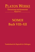 Cover: IX 2 Nomoi (Gesetze) Buch VIII-XII - Vandenhoeck & Ruprecht