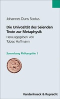 Cover: Die Univozit&auml;t des Seienden - Vandenhoeck & Ruprecht