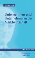 Cover: Unternehmen und Unternehmer in der Marktwirtschaft - Vandenhoeck & Ruprecht