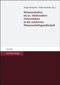Cover: Wissenschaften im 20. Jahrhundert - Franz Steiner Verlag