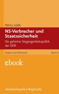 Cover: NS-Verbrecher und Staatssicherheit - Vandenhoeck & Ruprecht