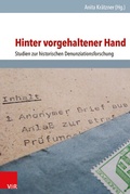 Cover: Hinter vorgehaltener Hand - Vandenhoeck & Ruprecht