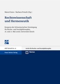 Cover: Rechtswissenschaft und Hermeneutik - Franz Steiner Verlag