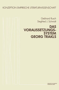 Enlarge image Cover: Das Voraussetzungssystem Georg Trakls - Vieweg+Teubner Verlag