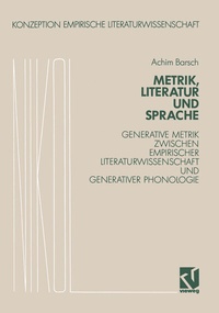 Abbildung von: Metrik, Literatur und Sprache - Vieweg+Teubner Verlag