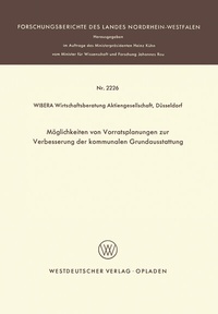 Abbildung von: Möglichkeiten von Vorratsplanungen zur Verbesserung der kommunalen Grundausstattung - VS Verlag für Sozialwissenschaften