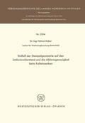 Cover: Einflu&szlig; der Stempelgeometrie auf den Umformwiderstand und die Abformgenauigkeit beim Kalteinsenken - VS Verlag f&uuml;r Sozialwissenschaften