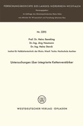 Cover: Untersuchungen &uuml;ber integrierte Kettenverst&auml;rker - VS Verlag f&uuml;r Sozialwissenschaften