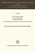 Cover: Untersuchungen &uuml;ber integrierte Kettenverst&auml;rker - VS Verlag f&uuml;r Sozialwissenschaften