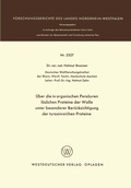 Cover: &Uuml;ber die in organischen Pers&auml;uren l&ouml;slichen Proteine der Wolle unter besonderer Ber&uuml;cksichtigung der tyrosinreichen Proteine - VS Verlag f&uuml;r Sozialwissenschaften