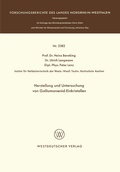 Cover: Herstellung und Untersuchung von Galliumarsenid-Einkristallen - VS Verlag f&uuml;r Sozialwissenschaften