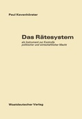 Cover: Das R&auml;tesystem - VS Verlag f&uuml;r Sozialwissenschaften