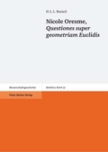 Cover: Nicole Oresme: "Questiones super geometriam Euclidis" - Franz Steiner Verlag